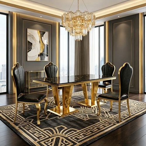 Dining table set for - dining, with
